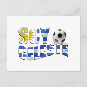 Logo Soy Celeste Uruguay vlag Futbol voetbal Briefkaart