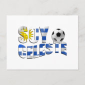 Logo Soy Celeste Uruguay vlag Futbol voetbal Briefkaart (Voorkant)