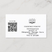 *~* Logo Spa QR Chiropractor Massage Foto Visitekaartje (Achterkant)