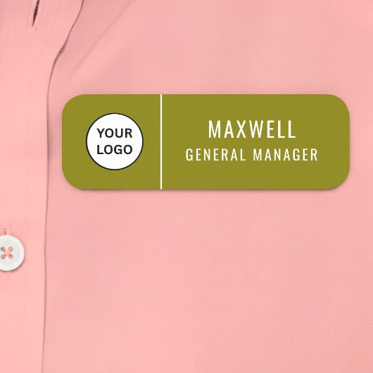 Logo-speld voor personeel en veiligheid naamplaatje