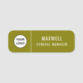 Logo-speld voor personeel en veiligheid naamplaatje (Voorkant)