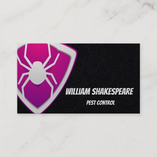 Logo Spider Shield ongediertebescherming Visitekaartje (Voorkant)