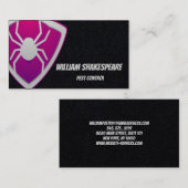 Logo Spider Shield ongediertebescherming Visitekaartje (Voorkant / Achterkant)
