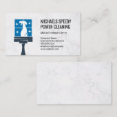 Logo spuitfles squeegee | Huis schoonmaken Visitekaartje (Voorkant / Achterkant)