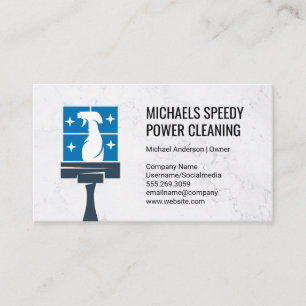 Logo spuitfles squeegee   Huis schoonmaken Visitekaartje