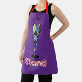 Logo Staand Eenzame Man Paars Schort (Insitu)