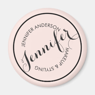 Logo Stempel Makeup en Roze Magneet
