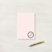  Logo Stempel Makeup en Roze Post-it® Notes (Op bureau)