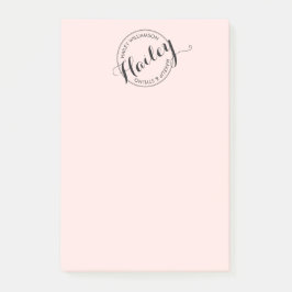  Logo Stempel Makeup en Roze Post-it® Notes