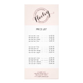 Logo Stempel Makeup en Roze Reclamekaart (Voorkant)