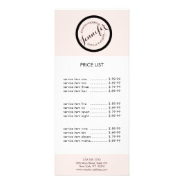  Logo Stempel Makeup en Roze Reclamekaart