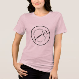  Logo Stempel Makeup en Roze T-shirt