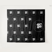 Logo Step en Repeat Zwart Photobooth Achtergrond Wandkleed (Voorkant (horizontaal))