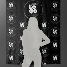 Logo Step en Repeat Zwart Photobooth Achtergrond