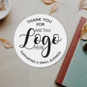 Logo sticker bedankt voor het steunen van een klei