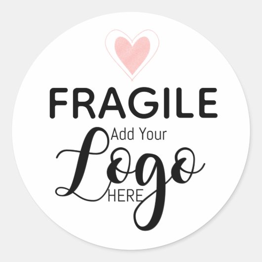 Logo-sticker fragiel ronde sticker (Voorkant)