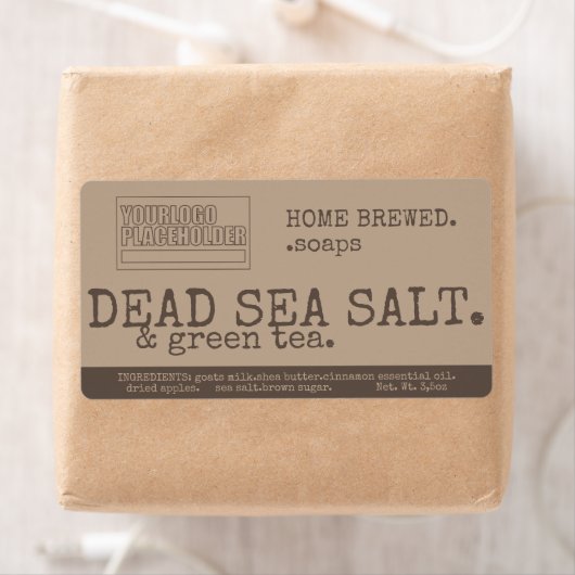 Logo  stijl zeep Sjabloon verpakking Etiket (Insitu)