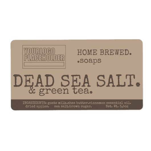 Logo  stijl zeep Sjabloon verpakking Etiket (Voorkant)
