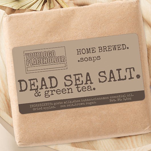 Logo  stijl zeep Sjabloon verpakking Etiket