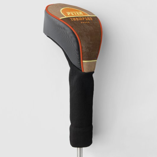 logo stijlvol met golfspeler golfheadcover (Schuin)