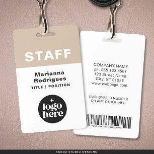 Logo Streepjescode Aangepast Personeel Personeel T Badge