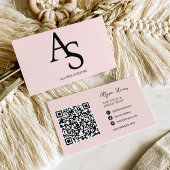 Logo Struik roze haar make-up qr code Visitekaartje