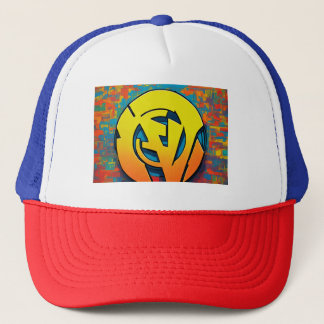 "Logo 'SW' en Comic Sans MS con Fondo Estilo Grafi Trucker Pet