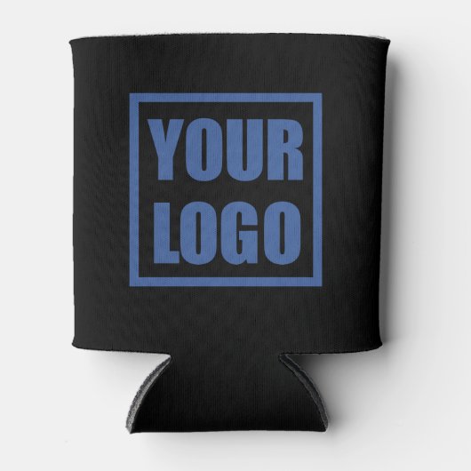 Logo Swap-Sjabloon dubbelzijdig zwart Blikjeskoeler (Voorkant)