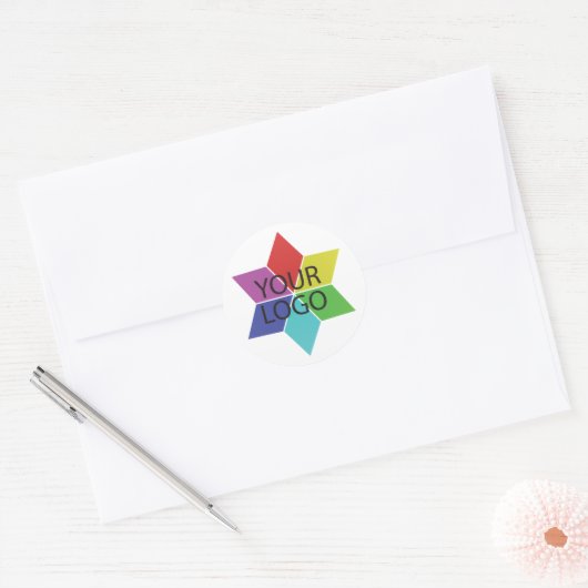 logo Symbool Bedrijfspromotie Ronde Sticker (Envelop)