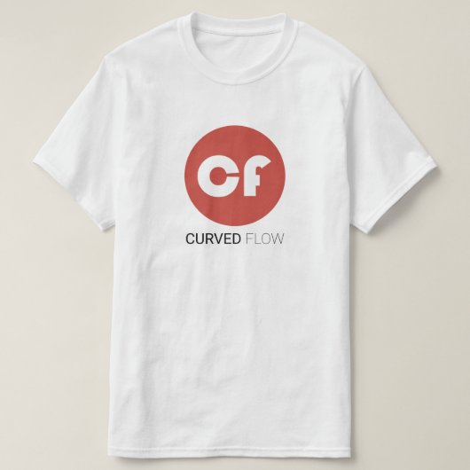 Logo T-shirt met kromme stroming (Design voorkant)