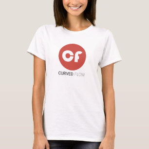 Logo T-shirt met kromme stroming