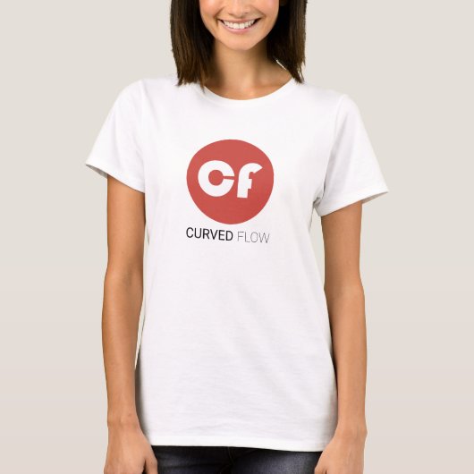Logo T-shirt met kromme stroming (Voorkant)