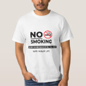 Logo t-shirt zonder roken voor man (Voorkant)
