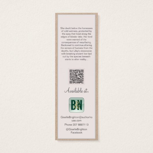 Logo Taupe Auteur promotiemateriaal Bladwijzer Mini Visitekaartjes (Achterkant)