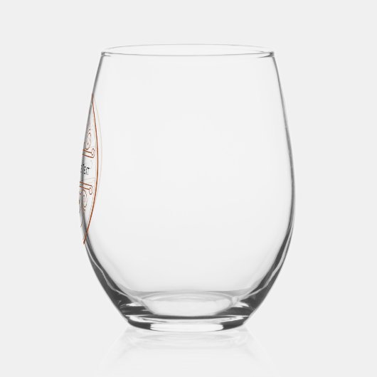 Logo & Tekst Aangepaste Wijn Glas (Links)