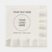  Logo Tekst bedacht lunch Ecru papier Servet (Voorkant)