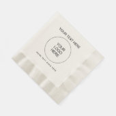  Logo Tekst bedacht lunch Ecru papier Servet (Hoek)