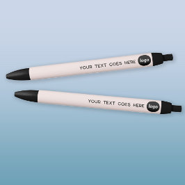 Logo Tekst Blush Roze Zakelijke Promotie Zwarte Inkt Pen