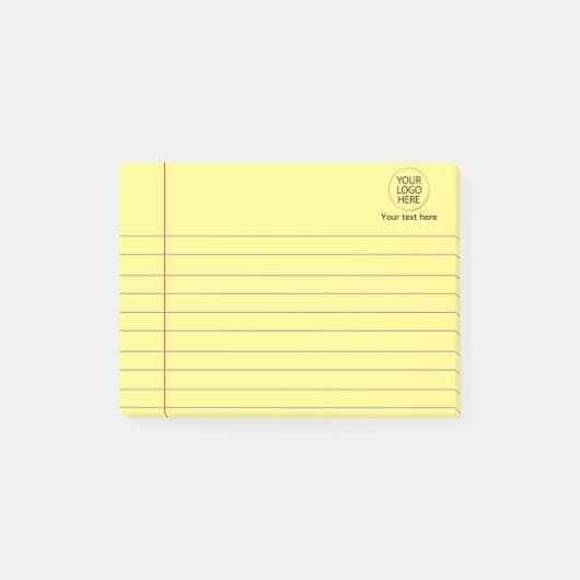 Logo Tekst Business Lined School Notitieboek Papie Post-it® Notes (Voorkant)