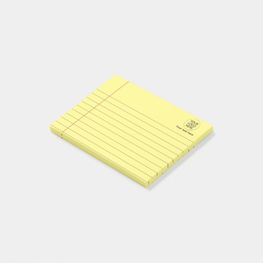 Logo Tekst Business Lined School Notitieboek Papie Post-it® Notes (Schuin)