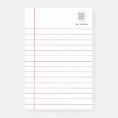Logo Tekst Business Lined School Notitieboek Papie Post-it® Notes (Voorkant)
