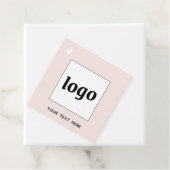 Logo Tekst en QR Code Zakelijke prijs Labels Roze (In situ)