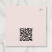 Logo Tekst en QR Code Zakelijke prijs Labels Roze (Achterkant)