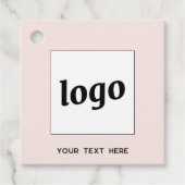 Logo Tekst en QR Code Zakelijke prijs Labels Roze (Voorkant)