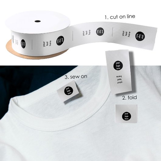 Logo & Tekst Kledinglabels Naai op Naailabel Satijnen Lint