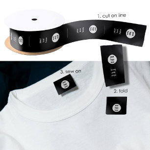 Logo & Tekst Kledinglabels Naai op Naailabel Satijnen Lint