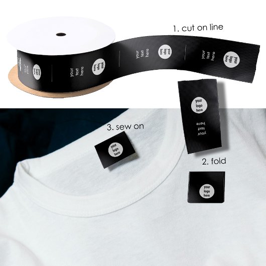 Logo & Tekst Kledinglabels Naai op Naailabel Satijnen Lint