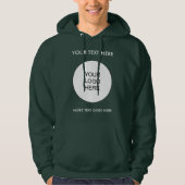Logo Tekst Mannen bos groene Sjabloon dubbelzijdig Hoodie (Voorkant)
