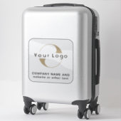 Logo + Tekst op Vinyl Square Business Car Bumper Sticker (Koffer)