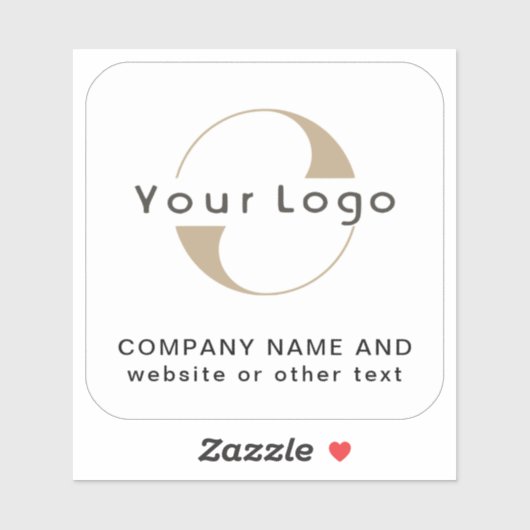 Logo + Tekst op Vinyl Square, Business Helmet Sticker (Vel)
